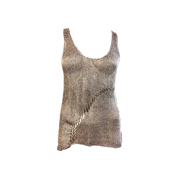 Rare Zadig & Voltaire longshoreman Silvery Mesh Knit Tank Small NWT - Picture 1 of 6